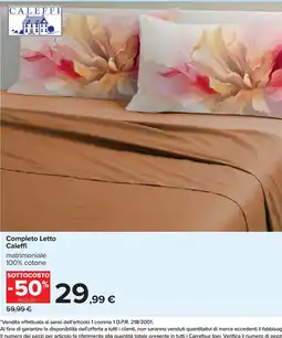 Carrefour Completo Letto Caleffi offerta