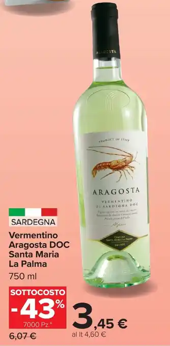 Vermentino Aragosta DOC Santa Maria La Palma