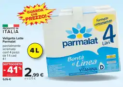 Carrefour Valigetta Latte Parmalat parzialmente scremato offerta