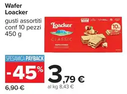 Carrefour Wafer Loacker Classic offerta