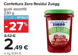 Carrefour Confettura Zero Residui Zuegg offerta