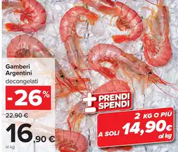 Carrefour Gamberi Argentini decongelati offerta