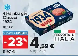 Carrefour Hamburger Classici 1934 offerta