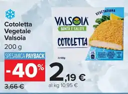 Carrefour Cotoletta Vegetale Valsoia offerta