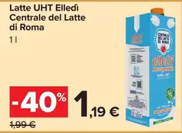 Carrefour Latte UHT Elledi offerta