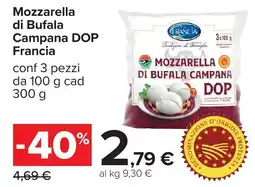 Carrefour Mozzarella di Bufala Campana DOP Francia offerta