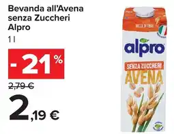 Carrefour Bevanda all'Avena senza Zuccheri Alpro offerta