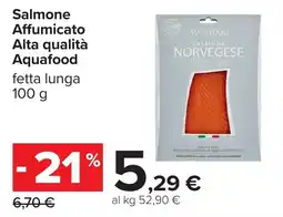 Carrefour Salmone Affumicato Alta qualità Aquafood offerta