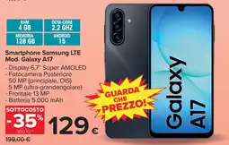 Carrefour Market Smartphone Samsung LTE Mod. Galaxy A17 offerta