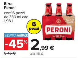 Carrefour Birra Peroni offerta