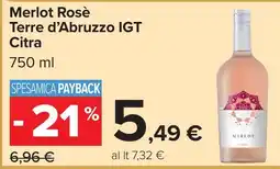 Carrefour Merlot Rosè Citra offerta
