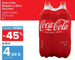 Carrefour Coca Cola Regular o Zero Zuccheri offerta