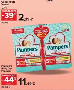Carrefour Market Pannolini Baby Dry Pampers offerta