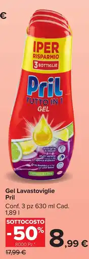Carrefour Market Gel Lavastoviglie Pril offerta