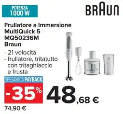 Carrefour Frullatore a Immersione MultiQuick 5 Braun offerta