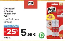Carrefour Pritt Correttori a Penna Pocket Pen offerta
