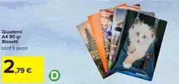 Carrefour Quaderni A4 80 gr Blasetti offerta