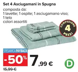 Carrefour Asciugamani in Spugna offerta