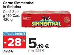 Carrefour Market Carne Simmenthal in Gelatina offerta