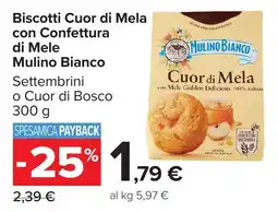 Carrefour Market Biscotti Cuor di Mela con Confettura di Mele Mulino Bianco offerta