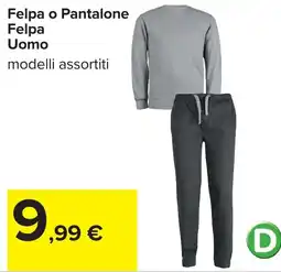 Carrefour Felpe e pantaloni uomo offerta
