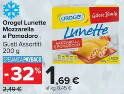 Carrefour Market Orogel Lunette Mozzarella e Pomodoro offerta