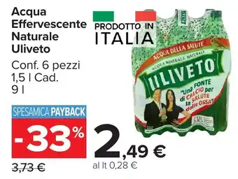 Acqua Effervescente Naturale Uliveto
