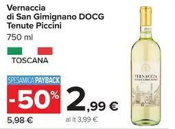 Carrefour Market Vernaccia di San Gimignano DOCG Tenute Piccini offerta