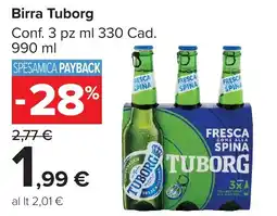 Carrefour Market Birra Tuborg offerta