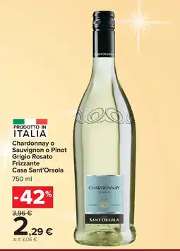 Carrefour Chardonnay Frizzante Casa Sant'Orsola offerta