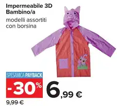 Carrefour Impermeabile 3D Bambino/a offerta