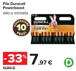 Carrefour Pile Duracell Powerboost offerta