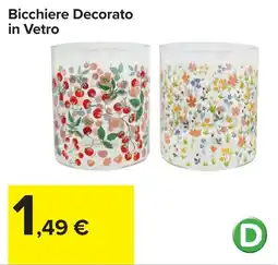 Carrefour Bicchiere Decorato in Vetro offerta