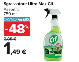 Carrefour Market Sgrassatore Ultra Max Cif offerta