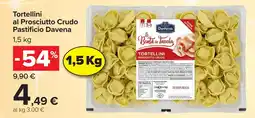 Carrefour Market Tortellini al Prosciutto Crudo Pastificio Davena offerta