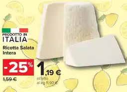 Carrefour Market Ricotta Salata Intera offerta