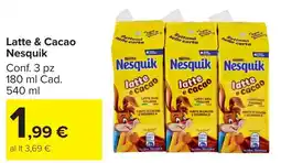 Carrefour Market Latte & Cacao Nesquik offerta