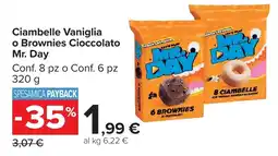 Carrefour Market Ciambelle Vaniglia o Brownies Cioccolato Mr. Day offerta