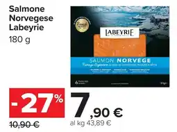 Carrefour Market Salmone Norvegese Labeyrie offerta