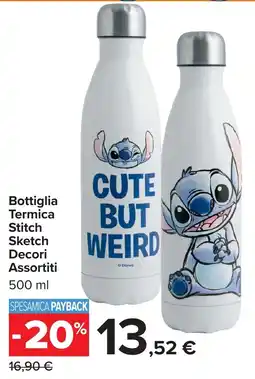 Carrefour Market Bottiglia Termica Stitch offerta