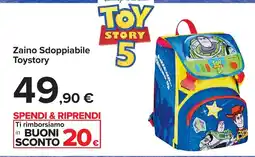 Carrefour Zaino Sdoppiabile Toystory offerta