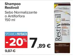 Carrefour Market Shampoo Restivoil Sebo Normalizzante offerta
