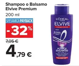 Carrefour Market Shampoo o Balsamo Elvive Premium offerta