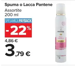 Carrefour Market Spuma o Lacca Pantene offerta