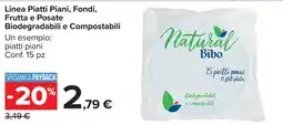 Carrefour Market Natural Bibo piatti piani offerta