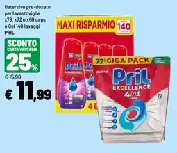 Iper La Grande Pril detergente per lavastoviglie offerta