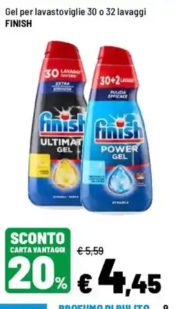 Iper La Grande Gel per lavastoviglie Finish offerta