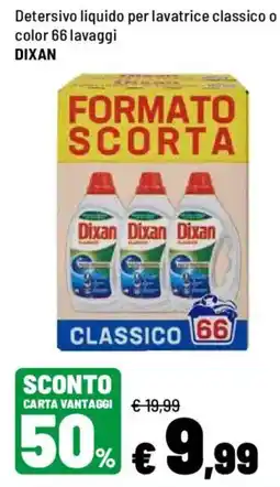 Iper La Grande Detersivo liquido per lavatrice classico Dixan offerta