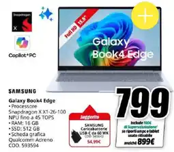 MediaWorld Samsung Galaxy Book4 Edge offerta