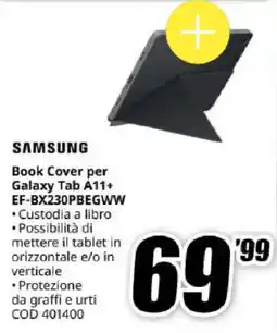 MediaWorld Samsung Book Cover per Galaxy Tab A11+ offerta